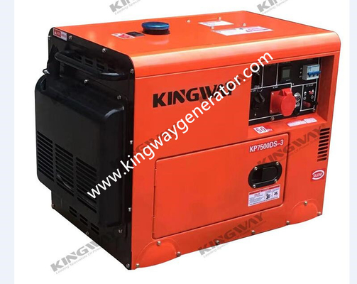 Turuncu Renkli Taşınabilir Jeneratör Sessiz Jeneratör Seti 8KVA 12Hp