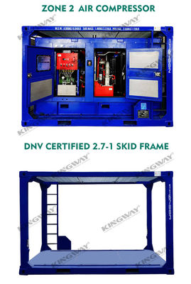 20FT DNV 2.7-1 Gaz petrol sahası platformları için denizaltı konteynerleri kaldırma kaydırma süngerleri 24V DC elektrikli başlangıç sistemi