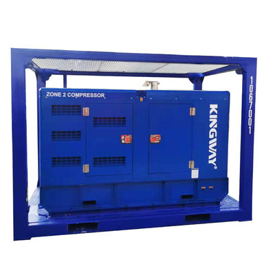 3 fazlı DNVGL 2.7-1 kaydırma çerçeve ATEX sertifikası 260 CFM 425CFM karada ve açık denizde patlamaya dayanıklı platform hava kompresörü