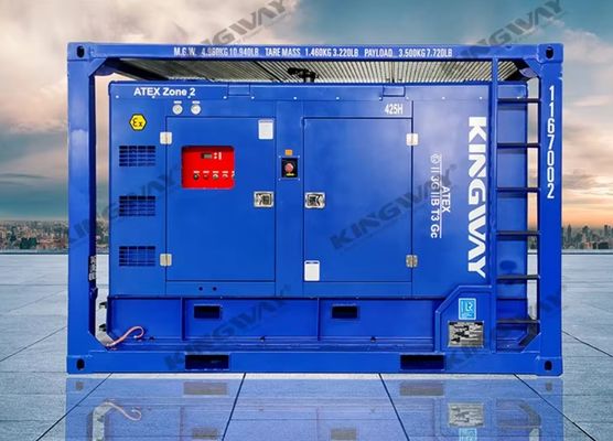 3 fazlı DNVGL 2.7-1 kaydırma çerçeve ATEX sertifikası 260 CFM 425CFM karada ve açık denizde patlamaya dayanıklı platform hava kompresörü
