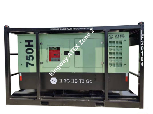 60kva 400v 50hz 3 fazlı patlama geçirmez 4 tel dizel motoru ATEX sertifikalı bölge 2 denizaltı için nominal dnv jeneratörü