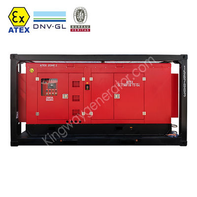 IP55 Alternatör Tehlikeli alan ATEX sertifikası 300kva bölge2 patlamaya dayanıklı dizel jeneratör seti DNVBV LR 2.7-1 kayma çerçeve