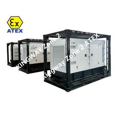 Offshore platform ATEX sertifikası 100kw 125kva bölge1 patlamaya dayanıklı dizel gaz jeneratörü seti DNVGL 2.7-1