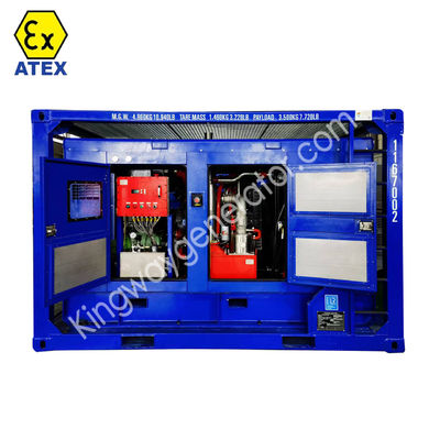 DNV2.7-1 kayma çerçeve platformu ATEX sertifikası 3 fazlı 800kw 1000kva bölge2 patlamaya dayanıklı dizel jeneratör seti servis motoru