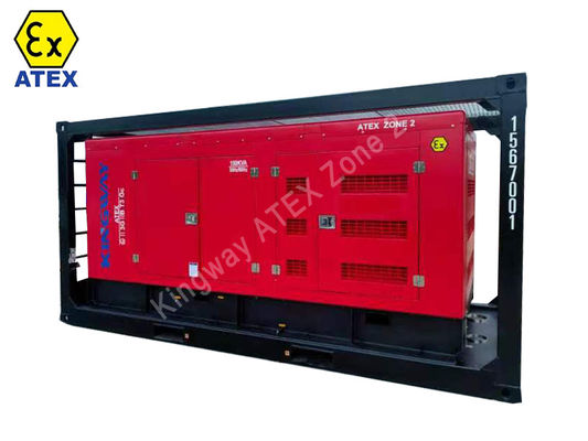 Bölge 2 patlama geçirmez jeneratör ATEX sertifikası 3 faz 400kw 500kva DNVGL 2.7-1 canlandırma çerçevesi denizaltı hizmeti
