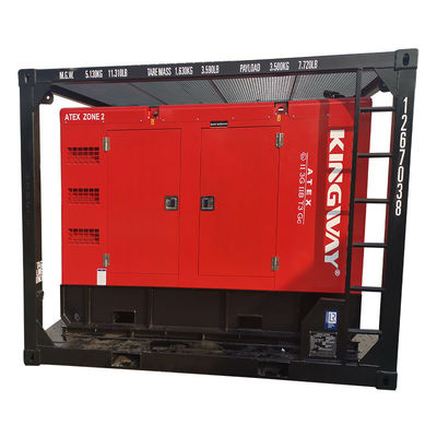 ATEX sertifikası 3 fazlı 200kw 250kva bölge2 patlamaya dayanıklı dizel jeneratör seti DNVGL 2.7-1 kaydırma çerçeve platform servis motoru
