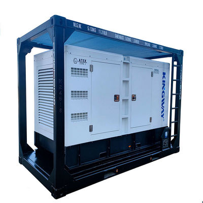 ATEX sertifikası 3 fazlı 200kw 250kva bölge2 patlamaya dayanıklı dizel jeneratör seti DNVGL 2.7-1 kaydırma çerçeve platform servis motoru