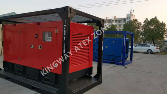 ATEX Bölge 2 375CFM Sullair Patlama Dayanıklı Dizel Hava Kompresörü Kingway DNV Çerçeve