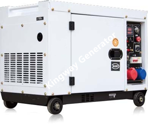 Mobil Sessiz Taşınabilir Jeneratör, 6KW Dizel Jeneratör Yedekleme Gücü