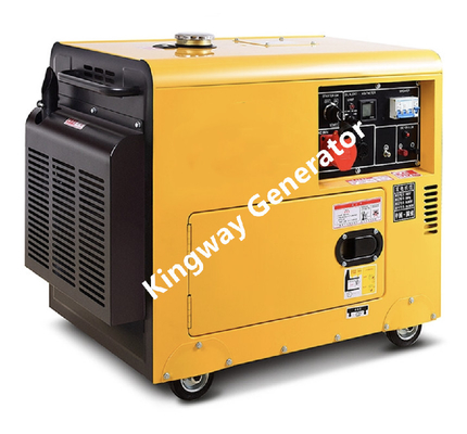 Mobil Sessiz Taşınabilir Jeneratör, 6KW Dizel Jeneratör Yedekleme Gücü