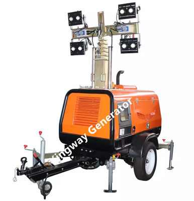 LED Lamba Kubota Motorlu 8.8m 400V İnşaat Işık Kulesi