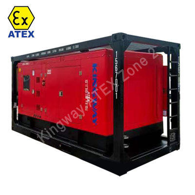 45kva 400v 50hz 3 fazlı patlama geçirmez 4 tel dizel motoru DNV2.7-1 Bölge 2 için sertifikalı kaldırma çerçevesi ATEX dizel jeneratörü