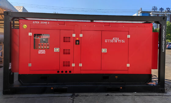 1000KVA Kingway ATEX Bölge 2 Kapalı izleme sistemi ile konteynerli patlama geçirmez dizel jeneratör